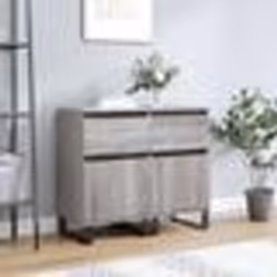 vidaXL Buffets 2 pcs sonoma gris 40x35x70 cm bois d'ingénierie