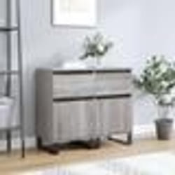 vidaXL Buffets 2 pcs sonoma gris 40x35x70 cm bois d'ingénierie