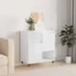 vidaXL Buffet Blanc brillant 60x35x70 cm Bois d'ingénierie