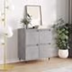 vidaXL Buffet Gris béton 60x35x70 cm Bois d'ingénierie