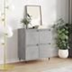 vidaXL Buffet Gris béton 60x35x70 cm Bois d'ingénierie