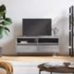 vidaXL Meuble TV sonoma gris 100x34,5x44,5 cm bois d'ingénierie