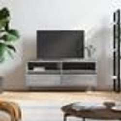 vidaXL Meuble TV sonoma gris 100x34,5x44,5 cm bois d'ingénierie