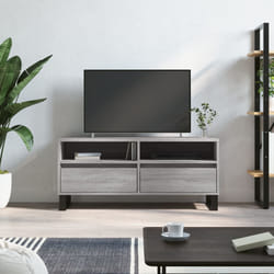 vidaXL Meuble TV sonoma gris 100x34,5x44,5 cm bois d'ingénierie