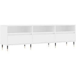 vidaXL Meuble TV blanc 150x30x44,5 cm bois d'ingénierie