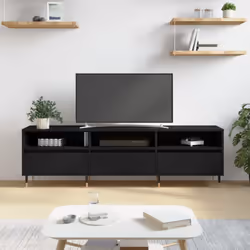 Ce meuble TV avec un grand espace de rangement est un complément pratique et attrayant pour votre salon ou votre chambre à co ...