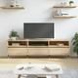 vidaXL Meuble TV chêne sonoma 150x30x44,5 cm bois d'ingénierie