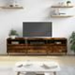 vidaXL Meuble TV chêne fumé 150x30x44,5 cm bois d'ingénierie