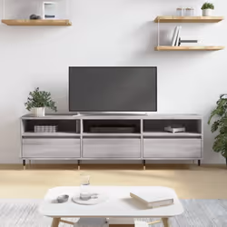 Ce meuble TV avec un grand espace de rangement est un complément pratique et attrayant pour votre salon ou votre chambre à co ...