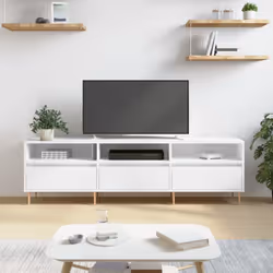 Description générale Ce meuble TV avec un grand espace de rangement est un complément pratique et attrayant pour votre salon  ...