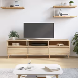 Ce meuble TV avec un grand espace de rangement est un complément pratique et attrayant pour votre salon ou votre chambre à co ...