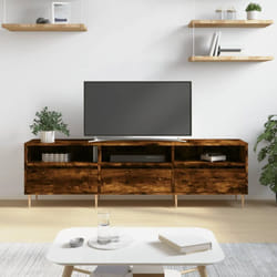 Vidaxl - Meuble tv chêne fumé 150x30x44,5 cm bois d'ingénierie