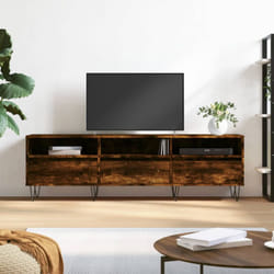 Vidaxl - Meuble tv chêne fumé 150x30x44,5 cm bois d'ingénierie