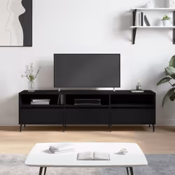 Description générale Ce meuble TV avec un grand espace de rangement est un complément pratique et attrayant pour votre salon  ...