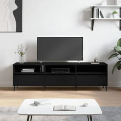 Vidaxl - Meuble tv noir 150x30x44,5 cm bois d'ingénierie