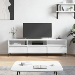 Vidaxl - Meuble tv blanc brillant 150x30x44,5 cm bois d'ingénierie