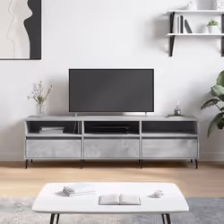 Ce meuble TV avec un grand espace de rangement est un complément pratique et attrayant pour votre salon ou votre chambre à co ...