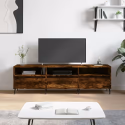 Ce meuble TV avec un grand espace de rangement est un complément pratique et attrayant pour votre salon ou votre chambre à co ...