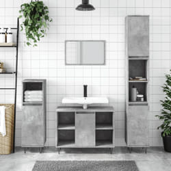 Vidaxl - Armoire de salle de bain gris béton 30x30x100 cm