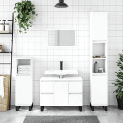 VidaXL 831564 miroir de salle de bain et armoire de rangement pour évier