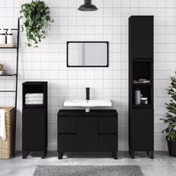 VidaXL 831565 miroir de salle de bain et armoire de rangement pour évier
