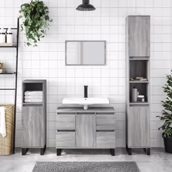 VidaXL 831570 miroir de salle de bain et armoire de rangement pour évier - Vue supplémentaire 2