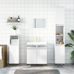 vidaXL Armoire de bain blanc brillant 58x33x60 cm bois d'ingénierie