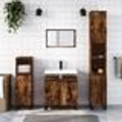 vidaXL Armoire de bain chêne fumé 58x33x60 cm bois d'ingénierie