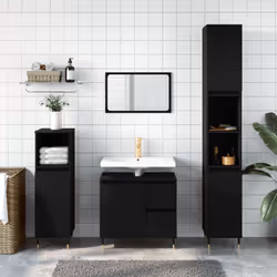 VidaXL 831597 miroir de salle de bain et armoire de rangement pour évier