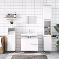 VidaXL 831598 miroir de salle de bain et armoire de rangement pour évier