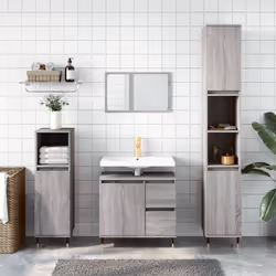 VidaXL 831602 miroir de salle de bain et armoire de rangement pour évier