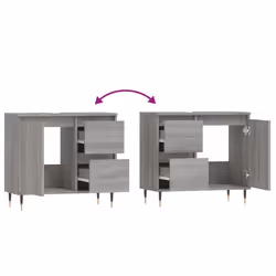 VidaXL 831602 miroir de salle de bain et armoire de rangement pour évier - Vue supplémentaire 8