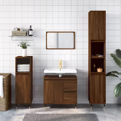 VidaXL 831603 miroir de salle de bain et armoire de rangement pour évier