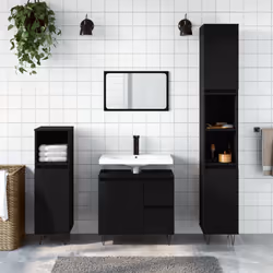VidaXL 831605, Noir, Bois, 650 mm, 330 mm, 600 mm, 10 cm