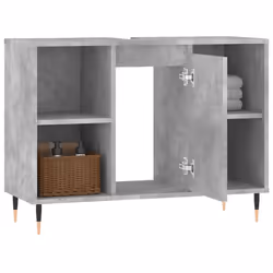 VidaXL 831624 miroir de salle de bain et armoire de rangement pour évier - Vue supplémentaire 4