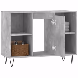 VidaXL 831632 miroir de salle de bain et armoire de rangement pour évier - Vue supplémentaire 4