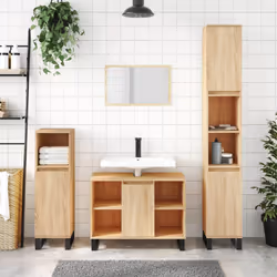 VidaXL 831639 miroir de salle de bain et armoire de rangement pour évier