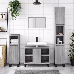 VidaXL 831642 miroir de salle de bain et armoire de rangement pour évier