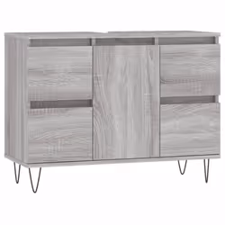 VidaXL 831658, Gris, Chêne, Bois, 800 mm, 330 mm, 600 mm, 10 cm