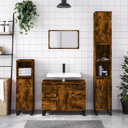 VidaXL 831665 miroir de salle de bain et armoire de rangement pour évier
