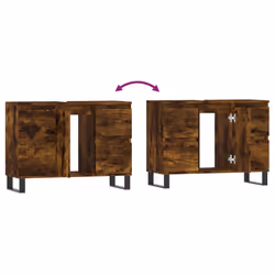 VidaXL 831665 miroir de salle de bain et armoire de rangement pour évier - Vue supplémentaire 8