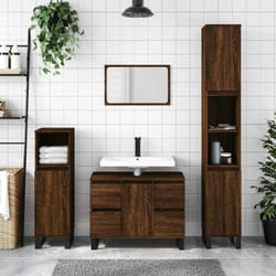 VidaXL 831667 miroir de salle de bain et armoire de rangement pour évier