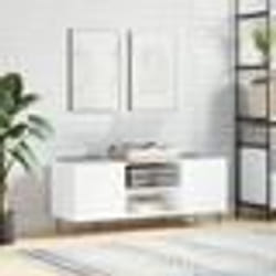 vidaXL Armoire à disques blanc 121x38x48 cm bois d'ingénierie