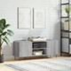 vidaXL Armoire à disques sonoma gris 121x38x48 cm bois d'ingénierie
