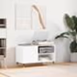 vidaXL Armoire à disques blanc 85x38x48 cm bois d'ingénierie