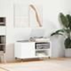 vidaXL Armoire à disques blanc 85x38x48 cm bois d'ingénierie