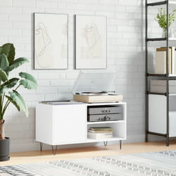 vidaXL Armoire à disques blanc 85x38x48 cm bois d'ingénierie