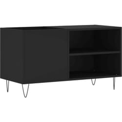 Armoire à disques noir 85x38x48 cm bois d'ingénierie Vidaxl