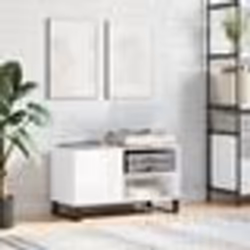 vidaXL Armoire à disques blanc brillant 85x38x48 cm bois d'ingénierie