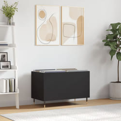 Vidaxl - Armoire à disques noir 74,5x38x48 cm bois d'ingénierie